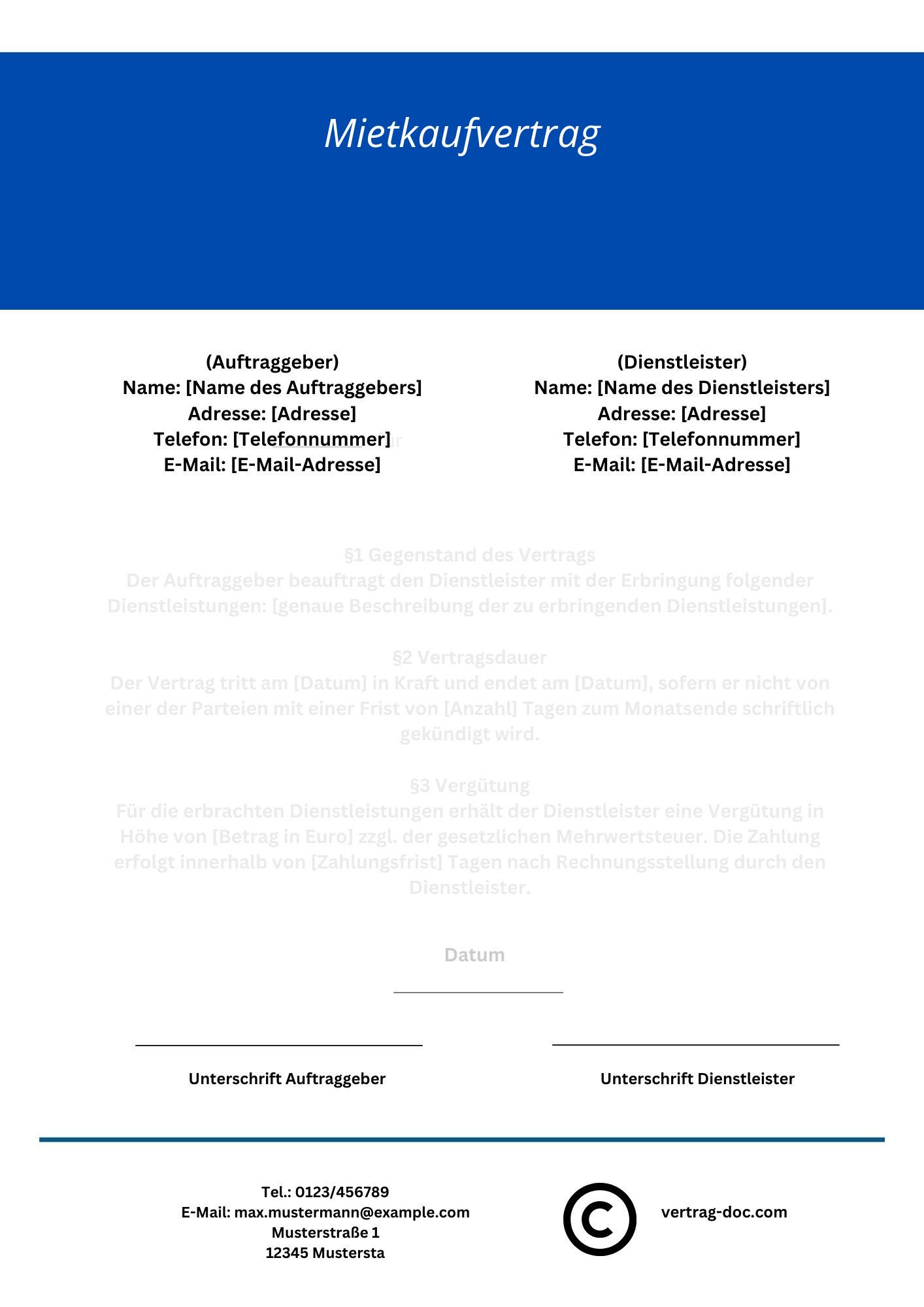 Mietkaufvertrag